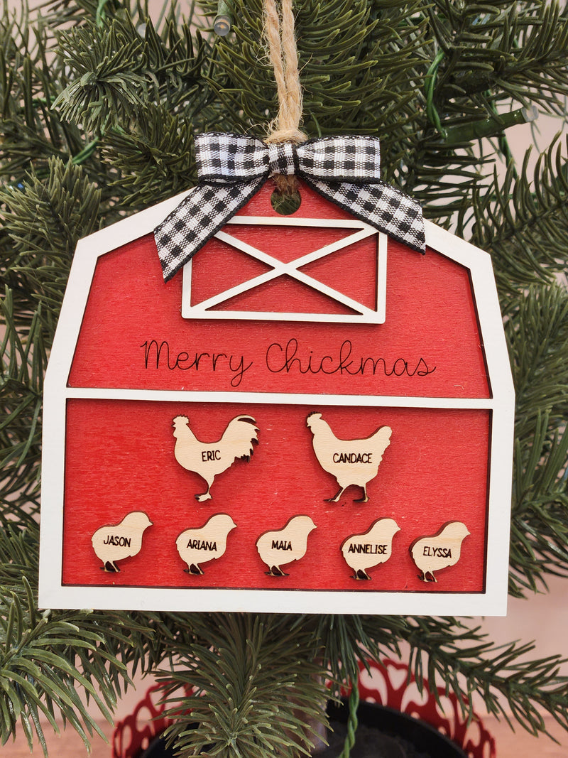 Personalized Christmas Barn Ornament