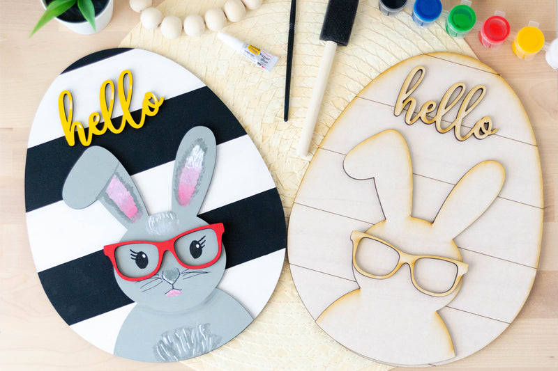 DIY Kit - Paint Your Own Bunny Sign