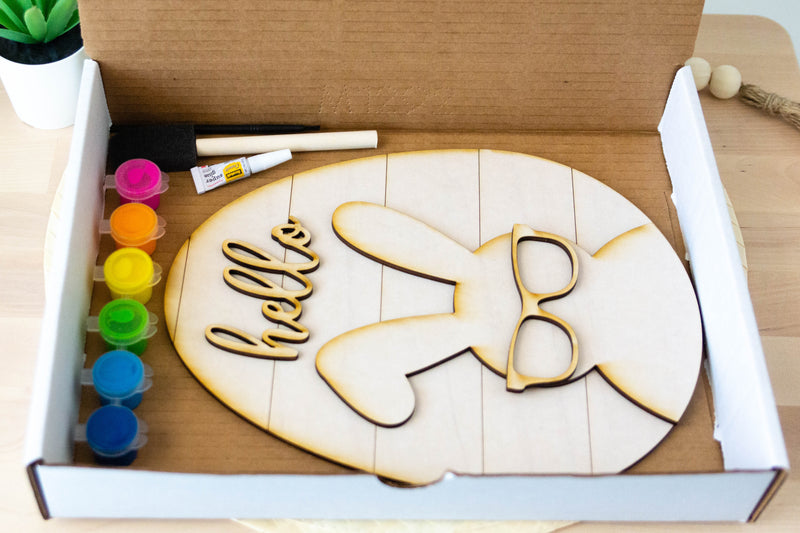 DIY Kit - Paint Your Own Bunny Sign