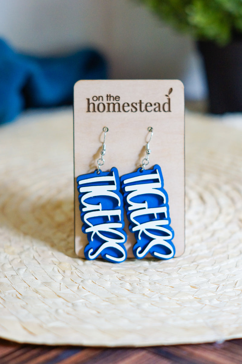 Linden Tiger Mascot Earrings