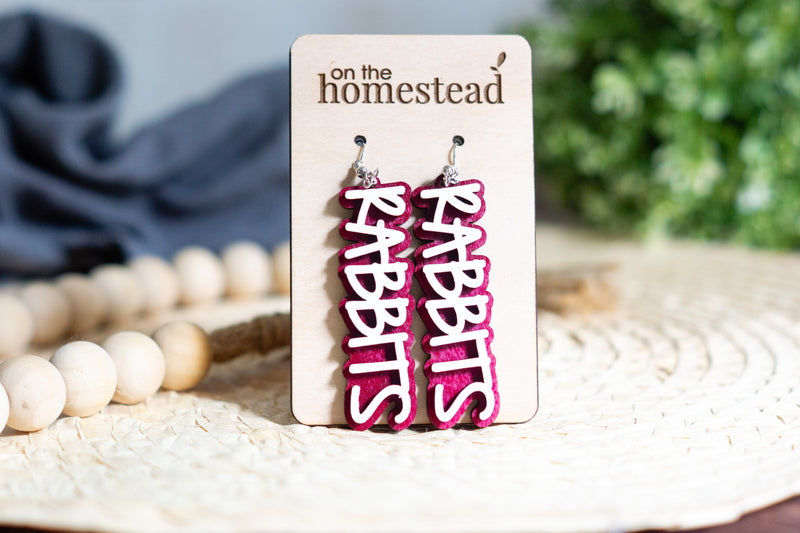 Atlanta Rabbits Mascot Earrings