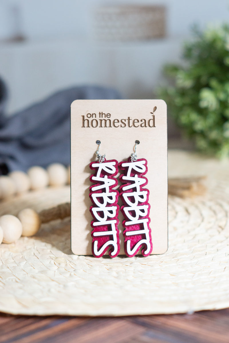 Atlanta Rabbits Mascot Earrings