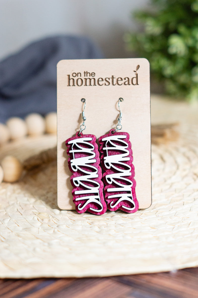 Atlanta Rabbits School Earrings