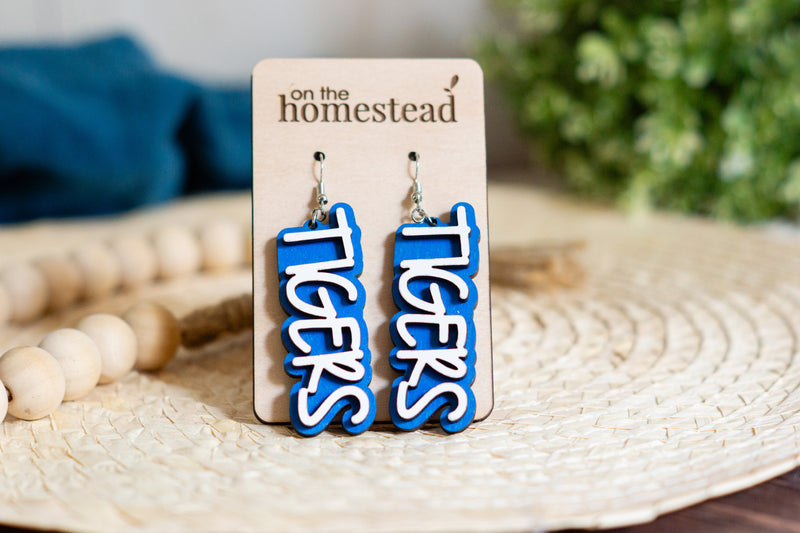 Linden Tiger Mascot Earrings