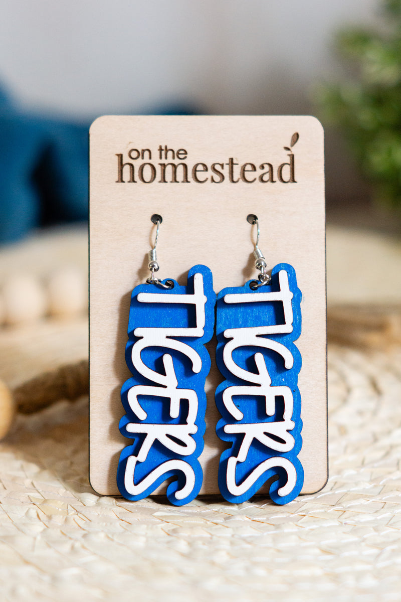 Linden Tiger Mascot Earrings