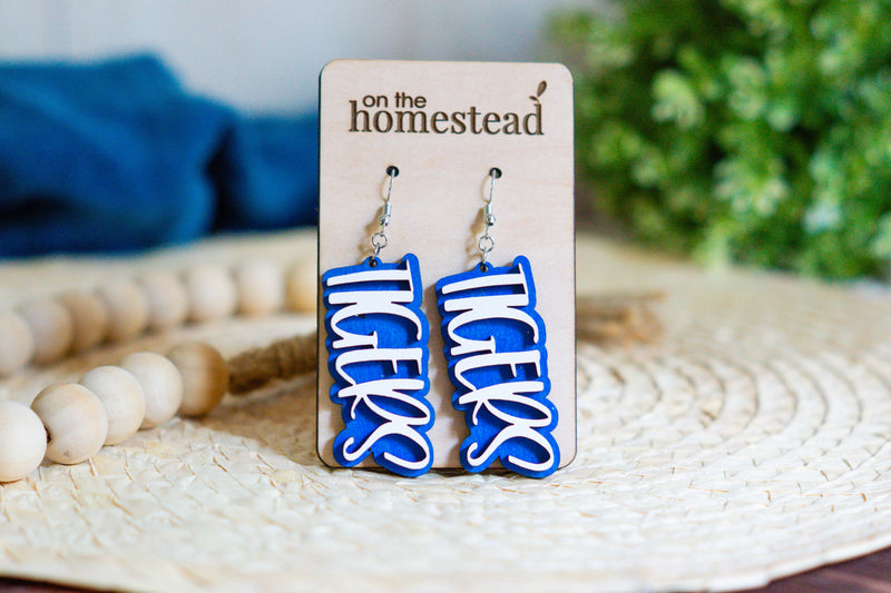 Linden Tiger Mascot Earrings