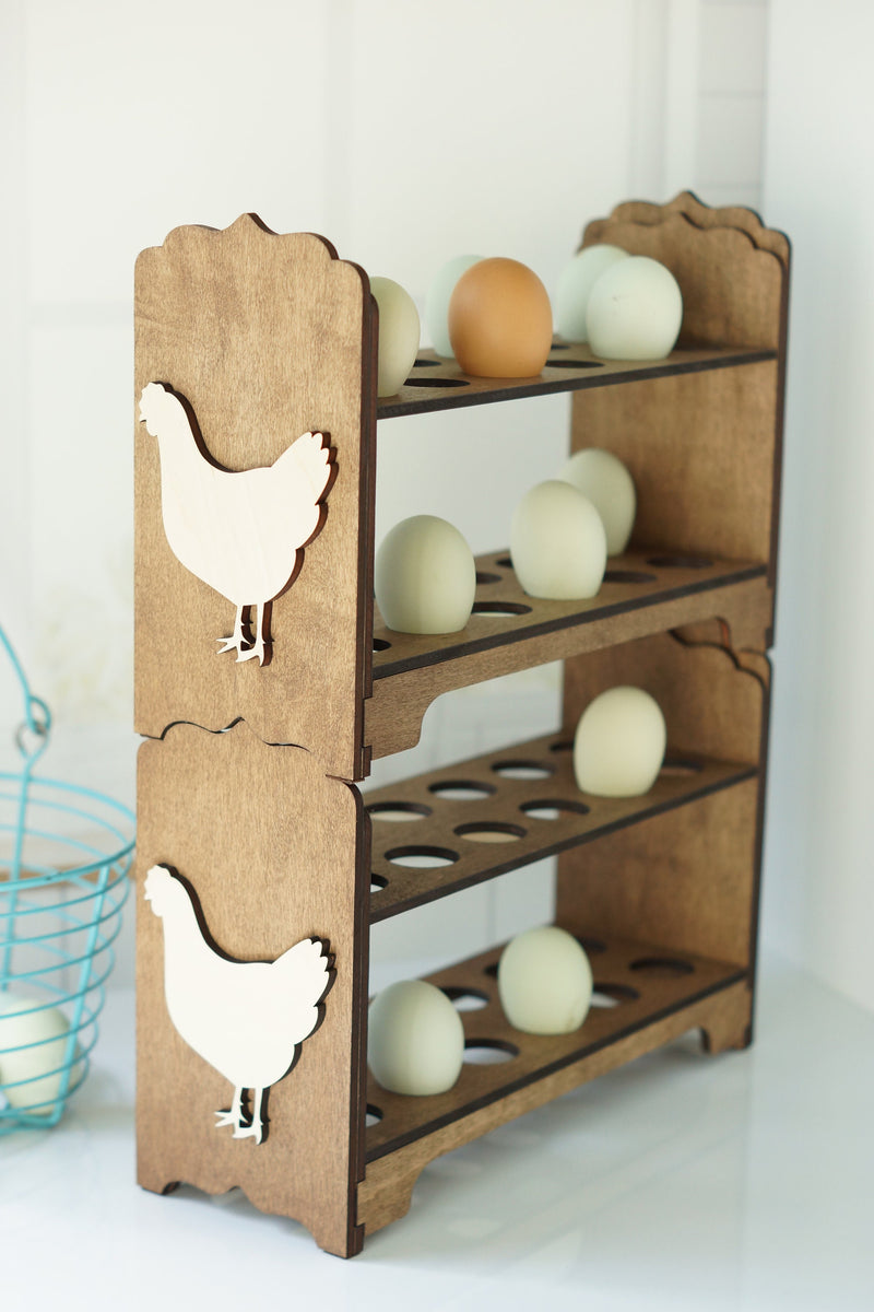 Fresh Egg Holder - Dark Walnut