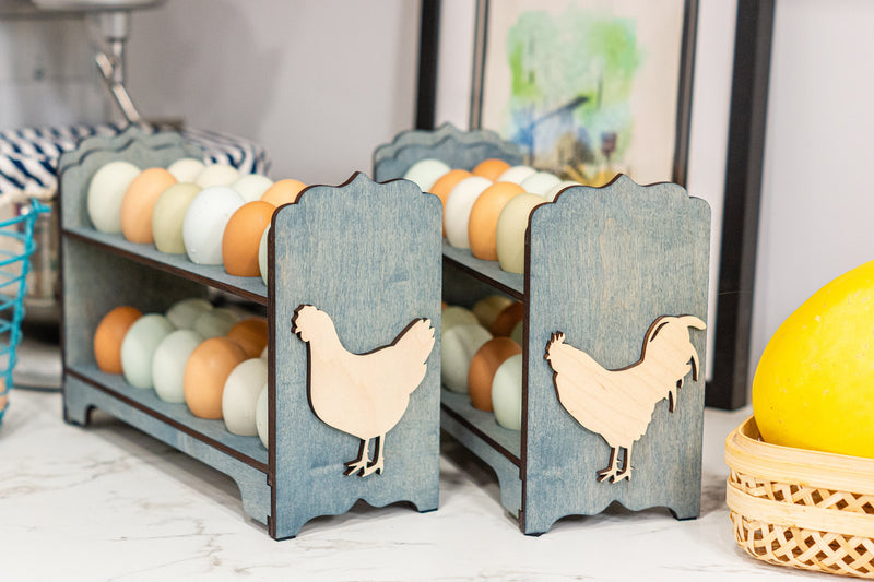 Fresh Egg Holder - Barn Red