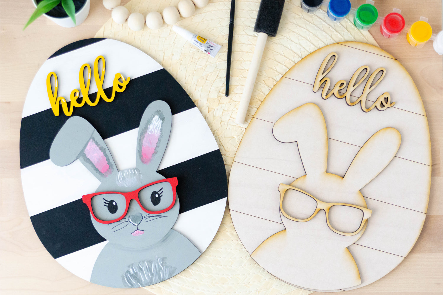 DIY Kit - Paint Your Own Bunny Sign