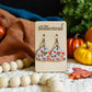 Floral Sweater Earrings - Gray