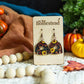 Floral Sweater Earrings - Black