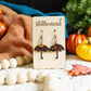 Floral Umbrella Earrings - Black