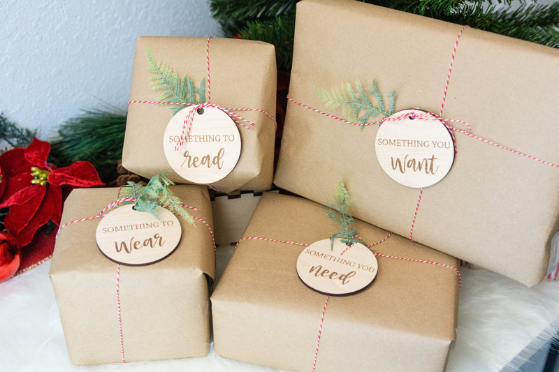 Want - Wear - Need - Read Gift Tags